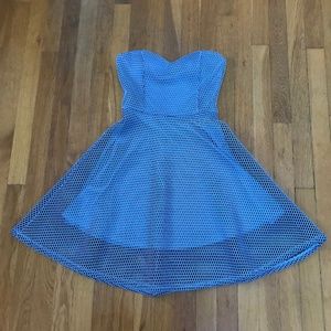 Strapless Mystic Blue Dress